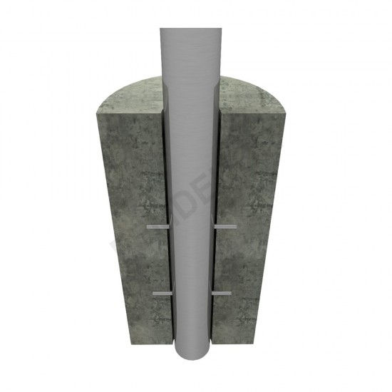 Forgalomterelő - Poller ütköző oszlop (100x1250mm-es, betonozható)