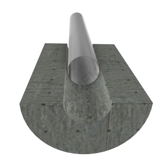 Poller, ütköző oszlop betonozható (154x1000+500mm-es)  FD/UTK-13